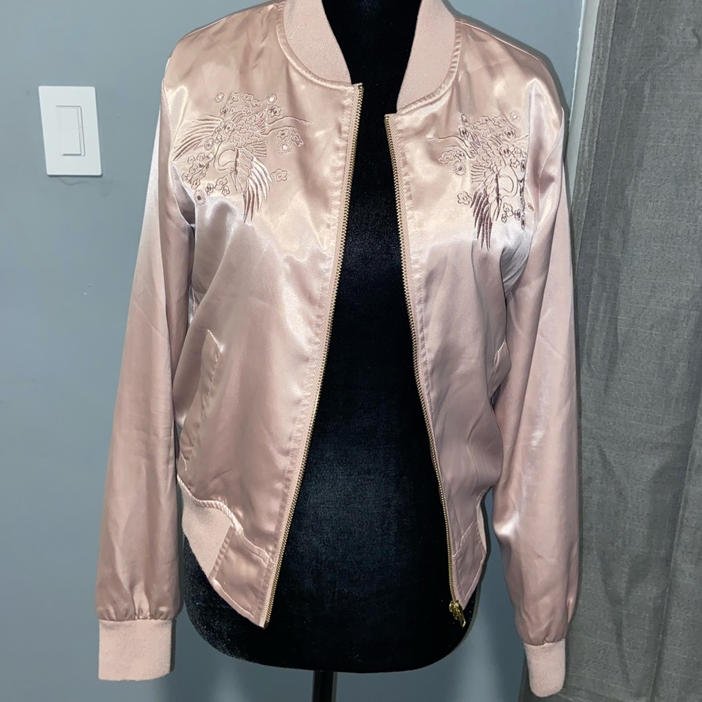 Charlotte Russe Pink Bomber Jacket